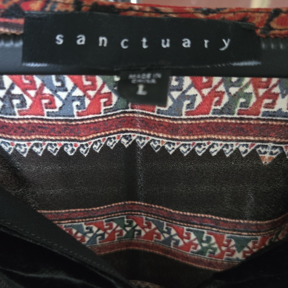 Sanctuary Multicolor Patterned V-Neck Blouse - image 4